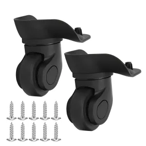 1 Pair A03 Rotator Luggage Mute Wheel, Replacement Plastic Luggage Wheels, Suitcase Wheels for Luggage Suitcase Trolley 360 Degree Rotation 3.6x3.7x3.4 Inch