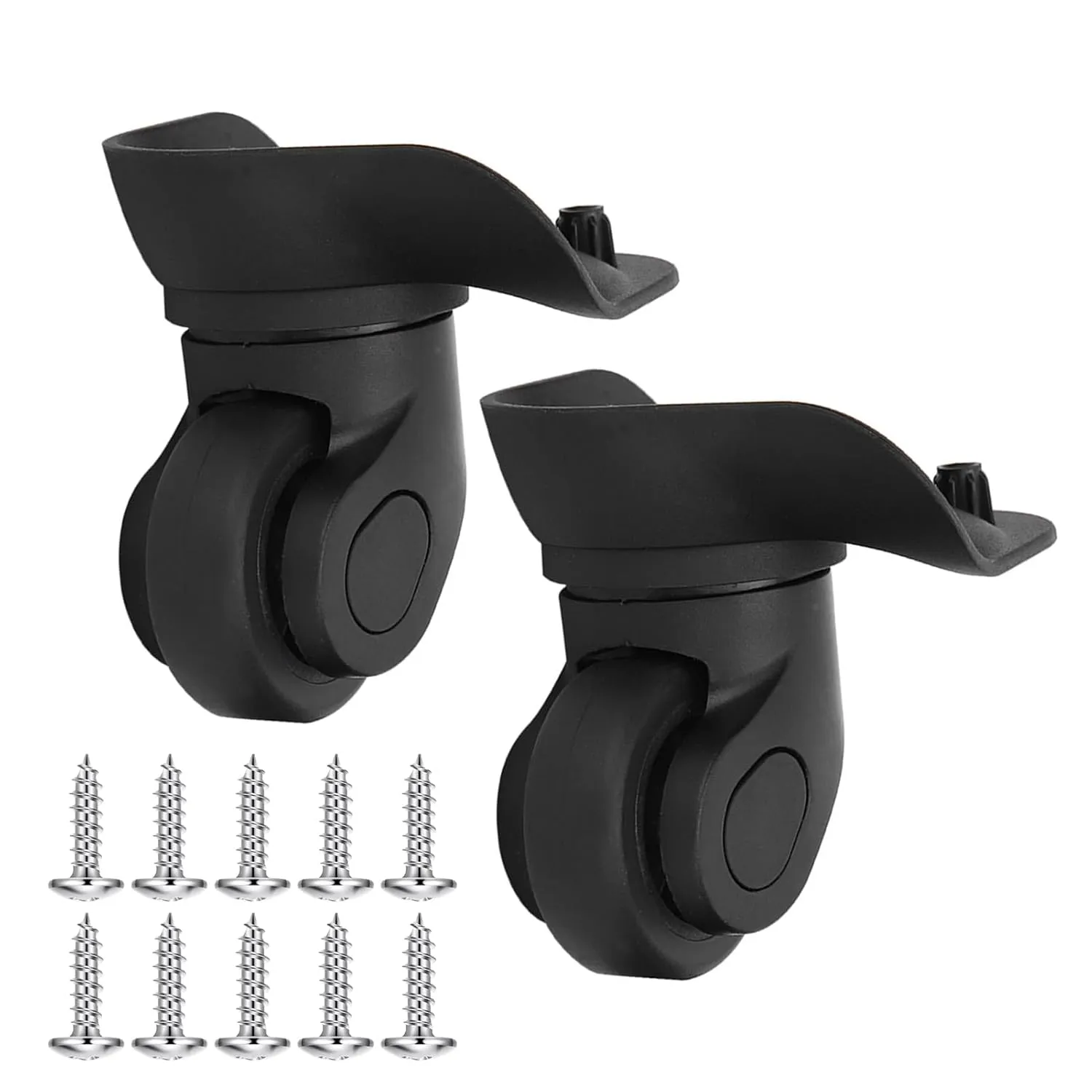 1 Pair A03 Rotator Luggage Mute Wheel, Replacement Plastic Luggage Wheels, Suitcase Wheels for Luggage Suitcase Trolley 360 Degree Rotation 3.6x3.7x3.4 Inch