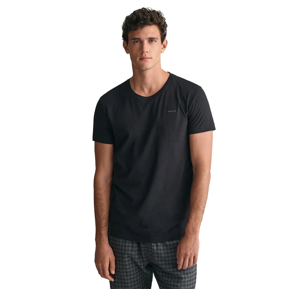 2-Pack Classic Logo Crew-Neck T-Shirts, Black/White