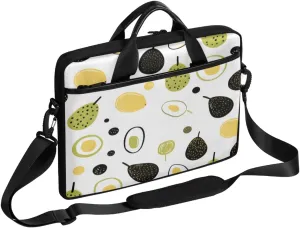 Abstract Pears Lemon Avocado Laptop Case Bag with Detachable Strap Waterproof Laptop Bag Notebook Carrying Case 15.6 inch Laptop Sleeve Bag for Men Women Work Travel
