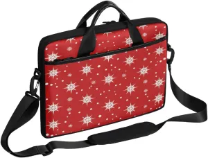 Abstract Snowflake Laptop Case Bag with Detachable Strap Waterproof Laptop Bag Notebook Carrying Case 15.6 inch Laptop Sleeve Bag for Men Women Work Travel