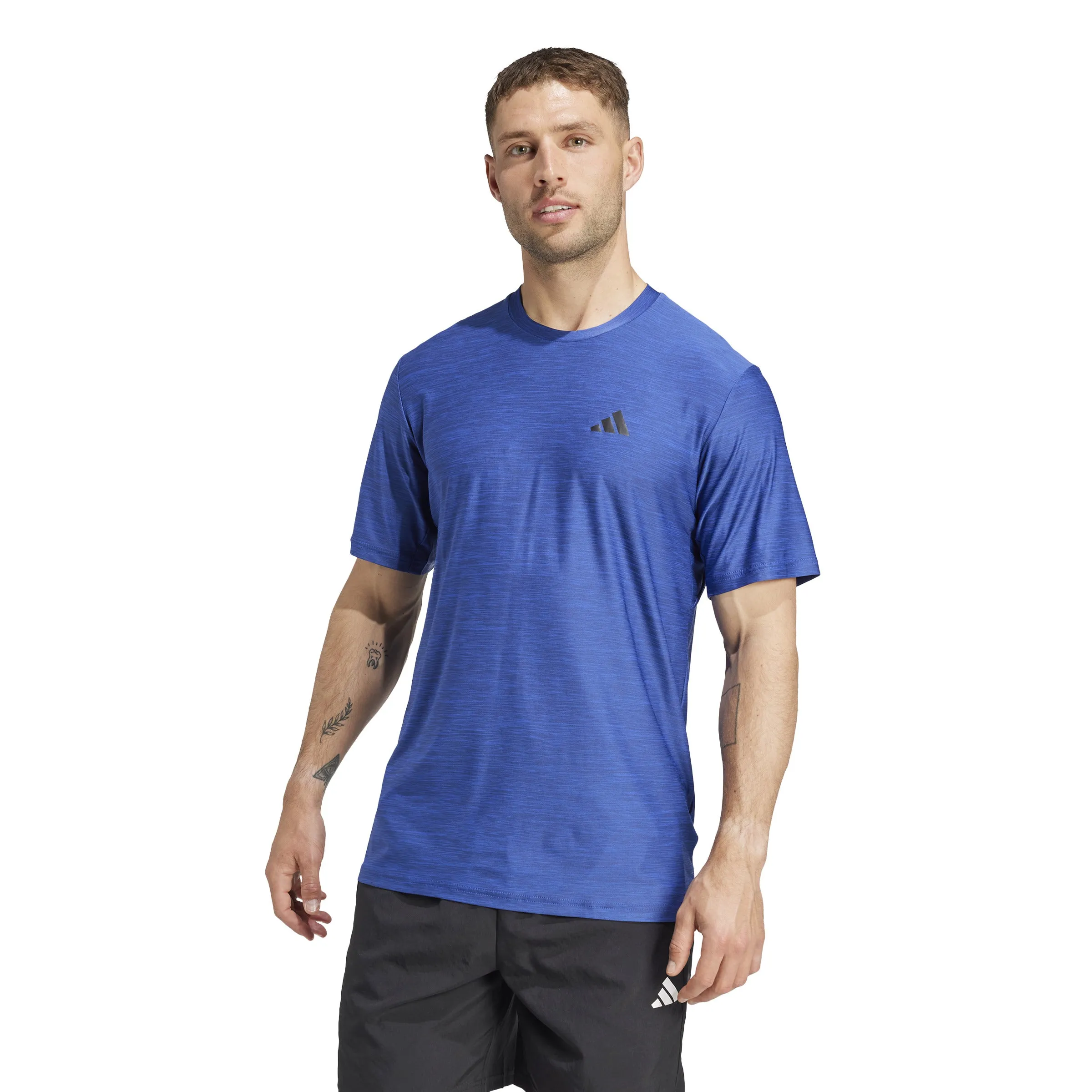 Adidas Mens Essentials Stretch Training T-Shirt - Blue