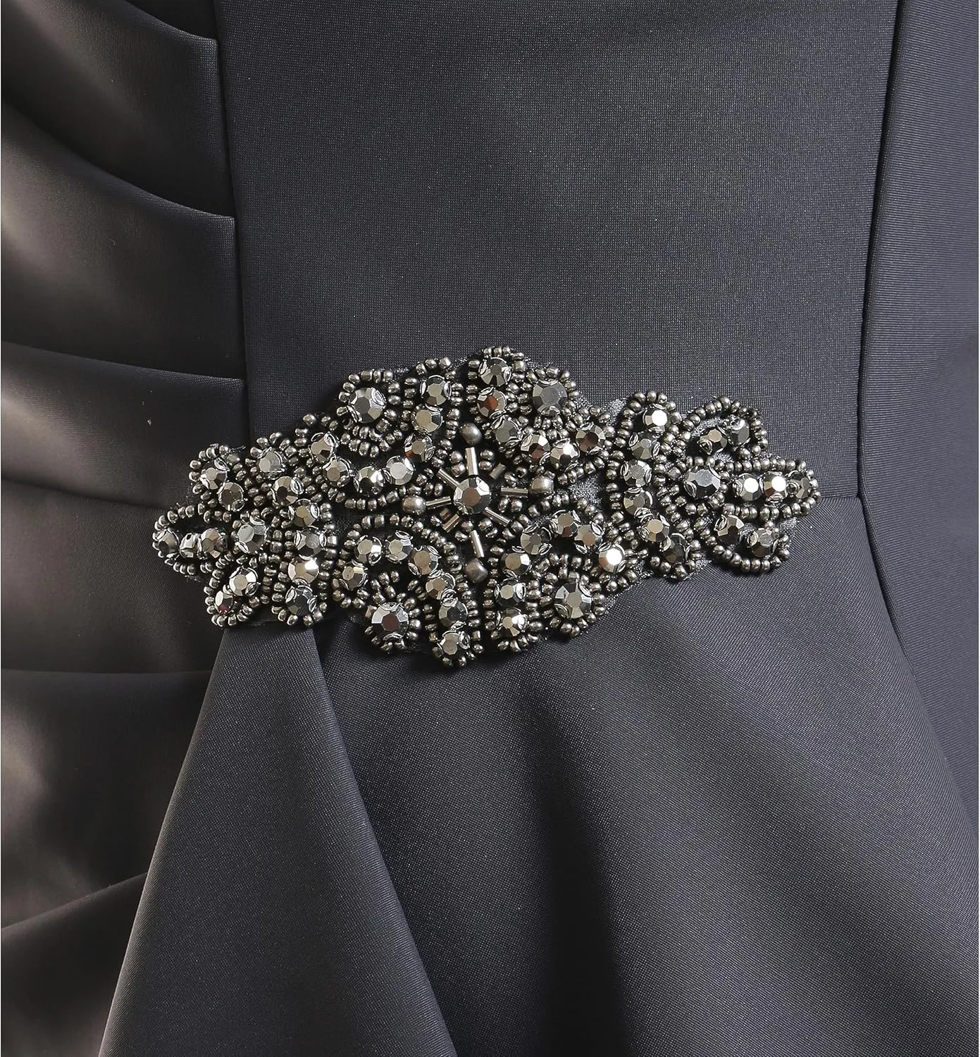 Alex Evenings Women's Slimming Long Length  Sleeve Mother of The Bride Dress with Cascade Ruffle Skirt and Side Ruching