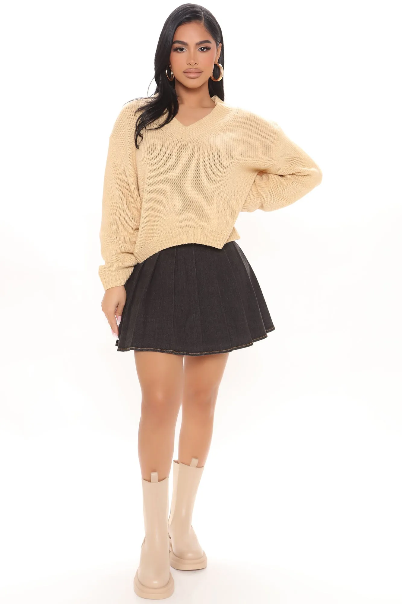 Alyssa Knit Pullover Sweater - Yellow