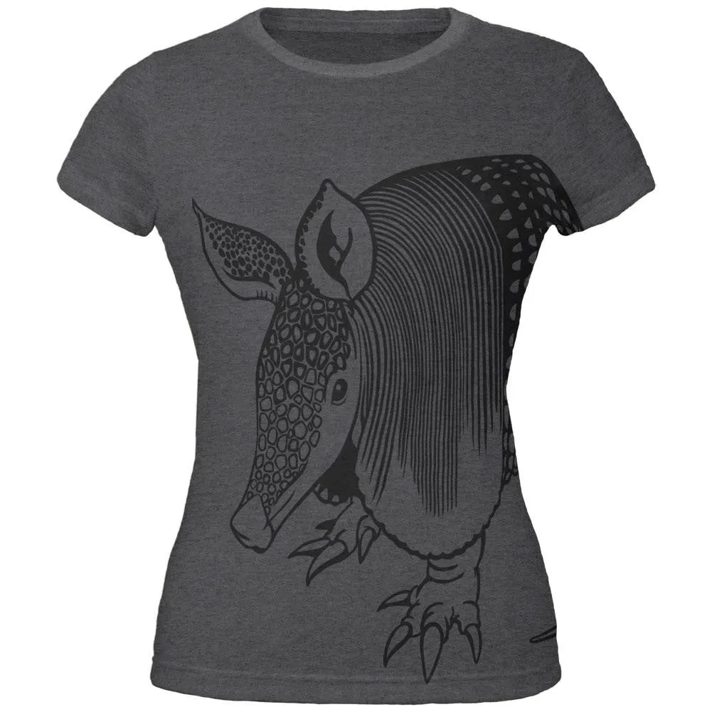Armadillo All Over Dark Heather Juniors Soft T-Shirt