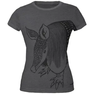 Armadillo All Over Dark Heather Juniors Soft T-Shirt