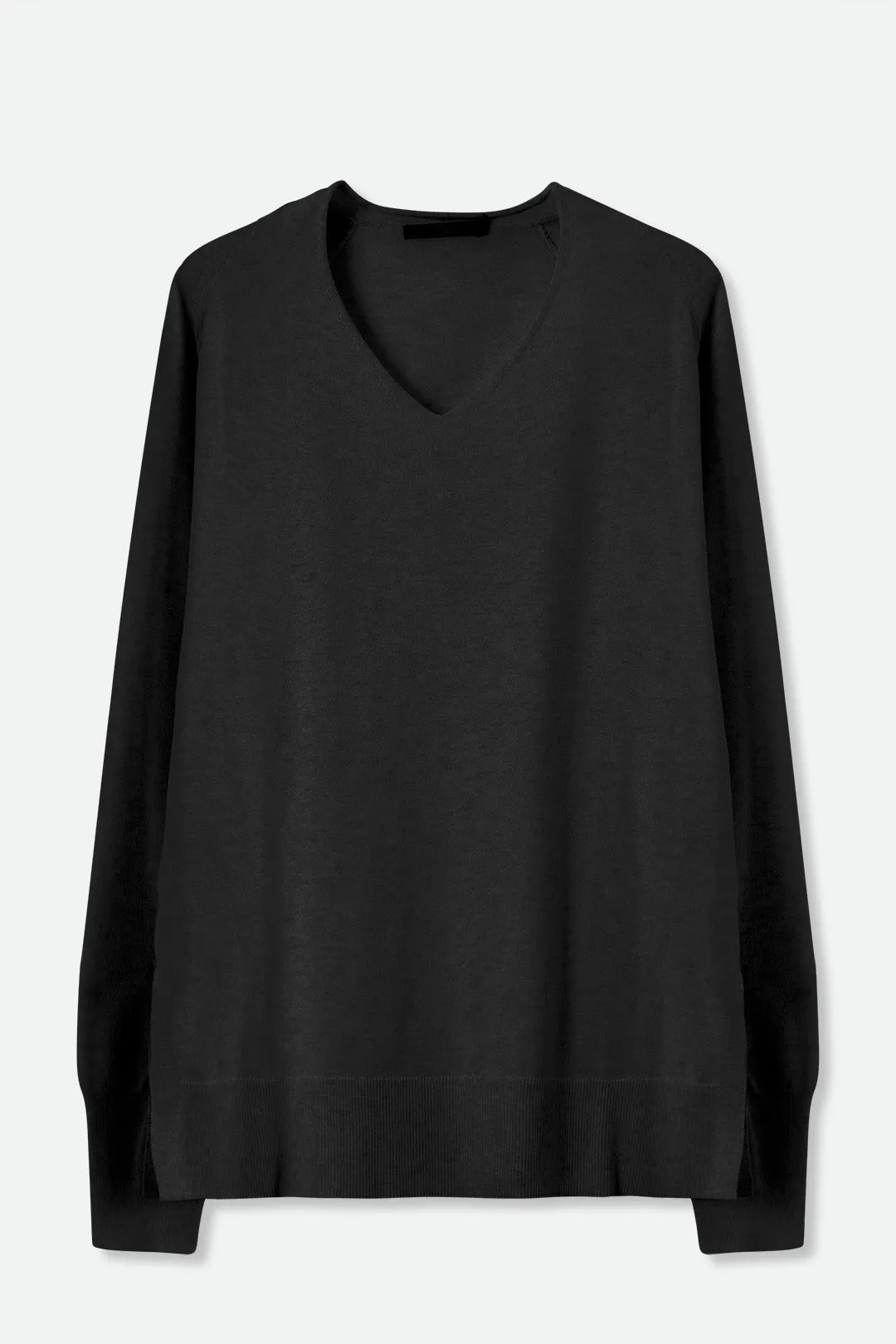AVERY V NECK TUNIC IN DOUBLE KNIT PIMA COTTON