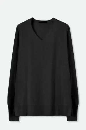 AVERY V NECK TUNIC IN DOUBLE KNIT PIMA COTTON