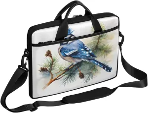 Beautiful Bird Fruit Branches Laptop Case Bag with Detachable Strap Waterproof Laptop Bag Notebook Carrying Case 15.6 inch Laptop Sleeve Bag for Men Women Work Travel