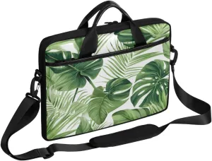 Beautiful Tropical Plants Watercolour Laptop Case Bag with Detachable Strap Waterproof Laptop Bag Notebook Carrying Case 15.6 inch Laptop Sleeve Bag for Men Women Work Travel