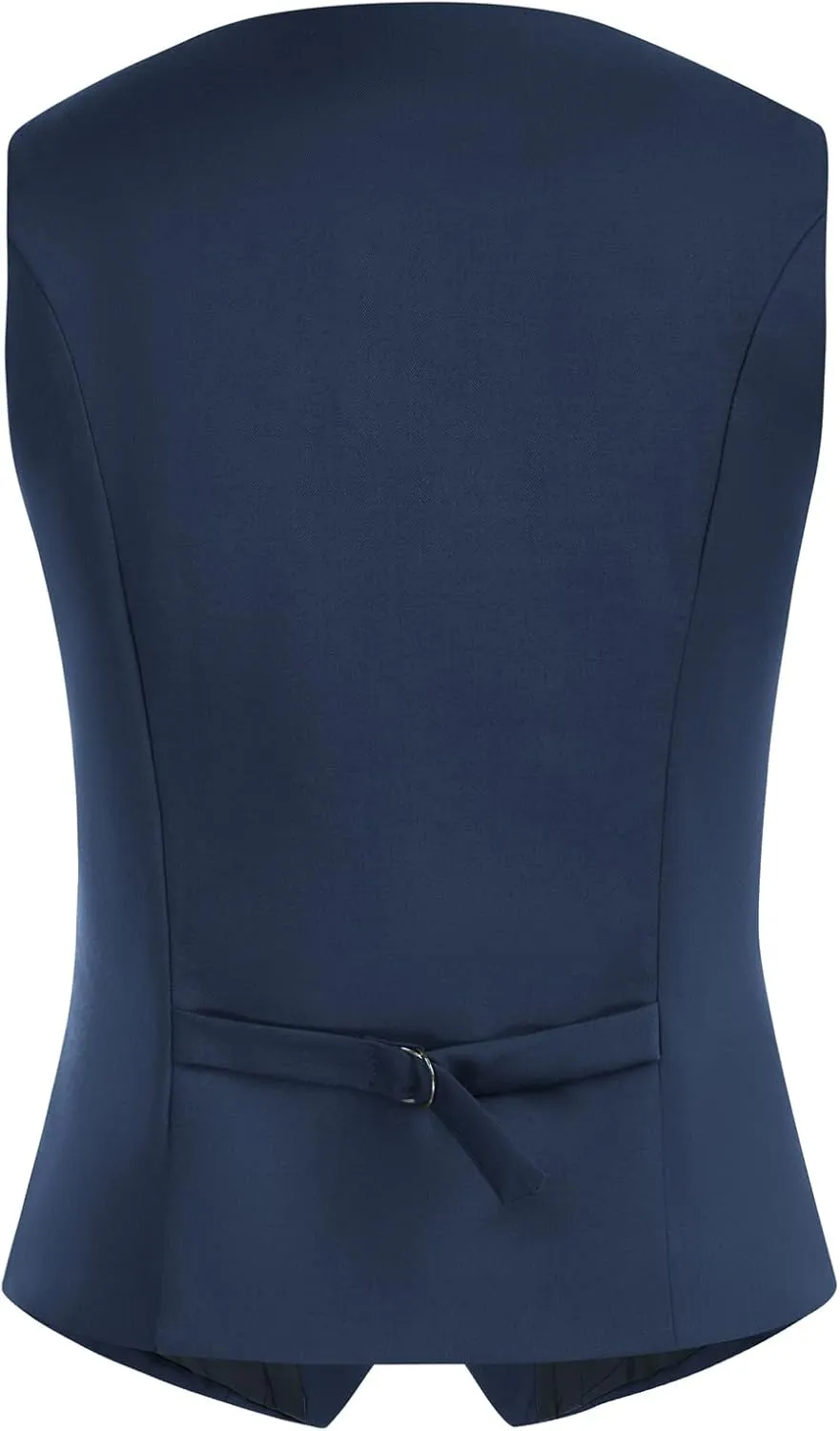 Belle Poque Women Double Breasted Waistcoat Vintage Lapel Collar Vest Coat with 2 Pockets