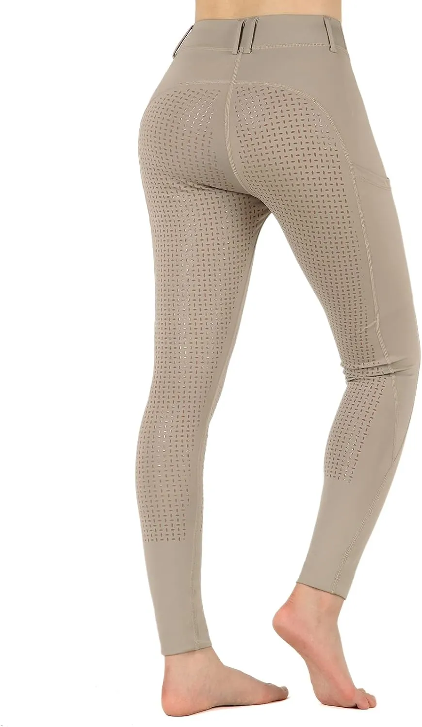 beroy Horse Riding -Pants Women Equestrian-Breeches - Ladies Training Horseback Riding Tights Full Seat Silicone Pockets
