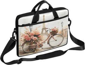 Bike Lighthouse Tower Laptop Case Bag with Detachable Strap Waterproof Laptop Bag Notebook Carrying Case 15.6 inch Laptop Sleeve Bag for Men Women Work Travel