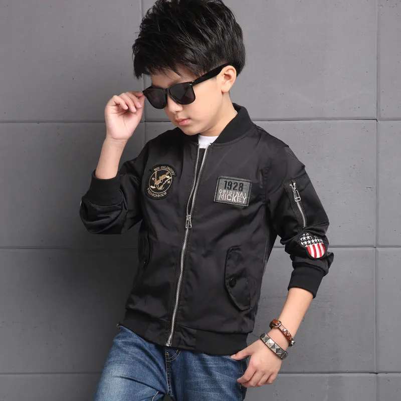 Boys Bomber Jacket Trendy Colors