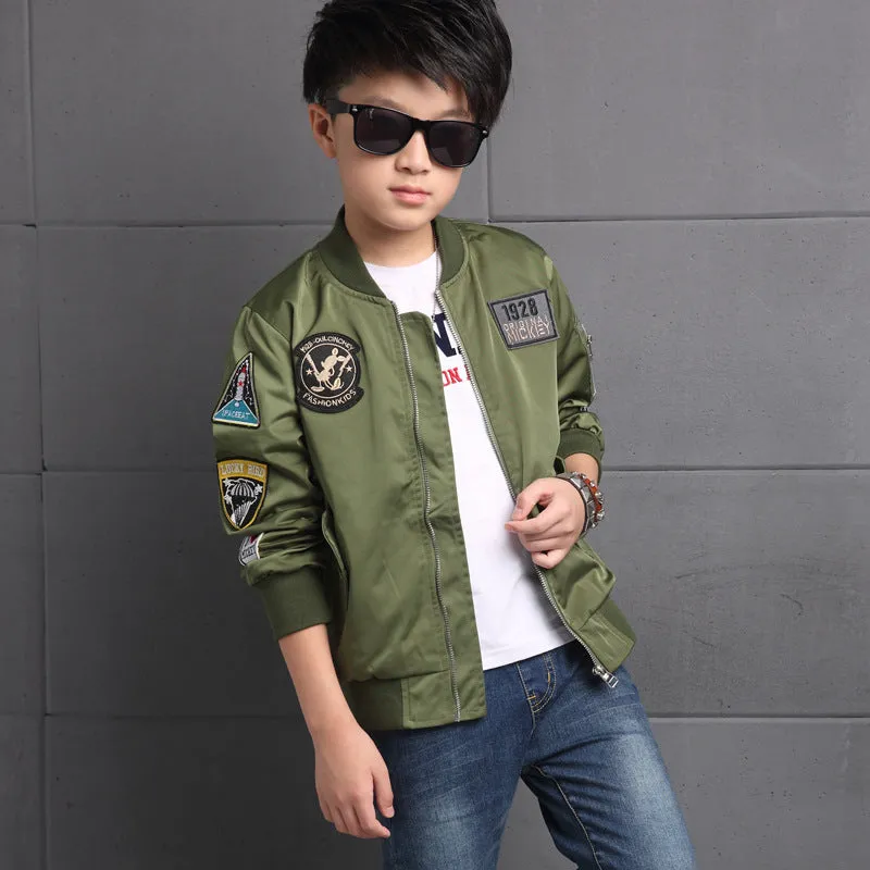 Boys Bomber Jacket Trendy Colors