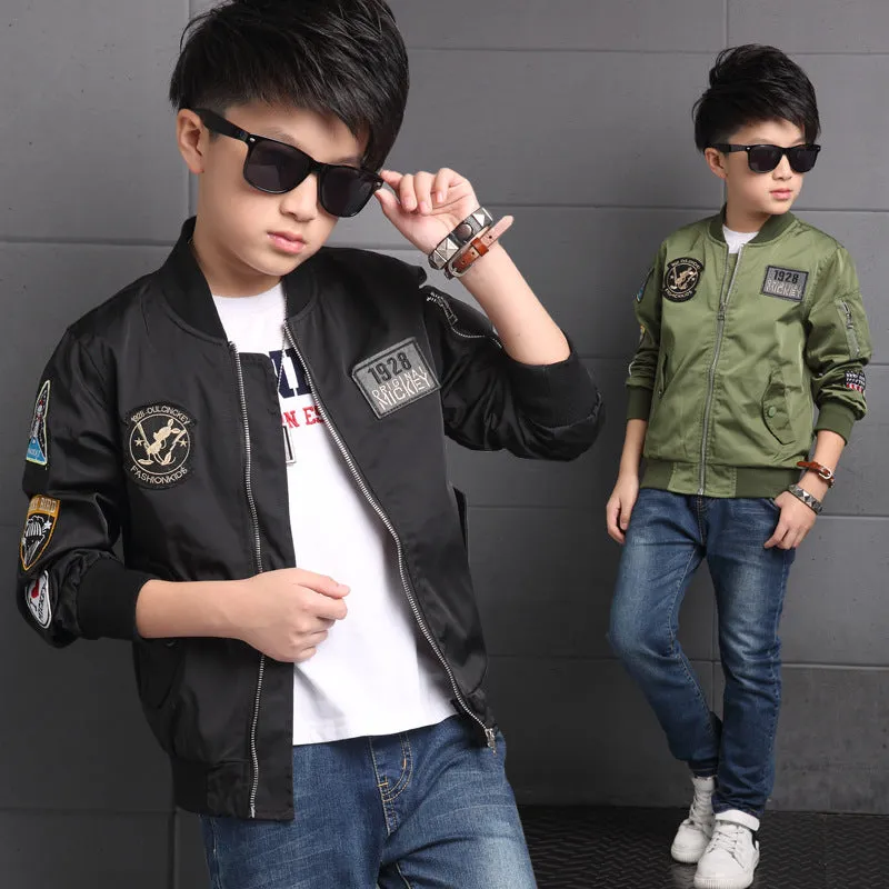 Boys Bomber Jacket Trendy Colors