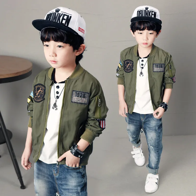 Boys Bomber Jacket Trendy Colors