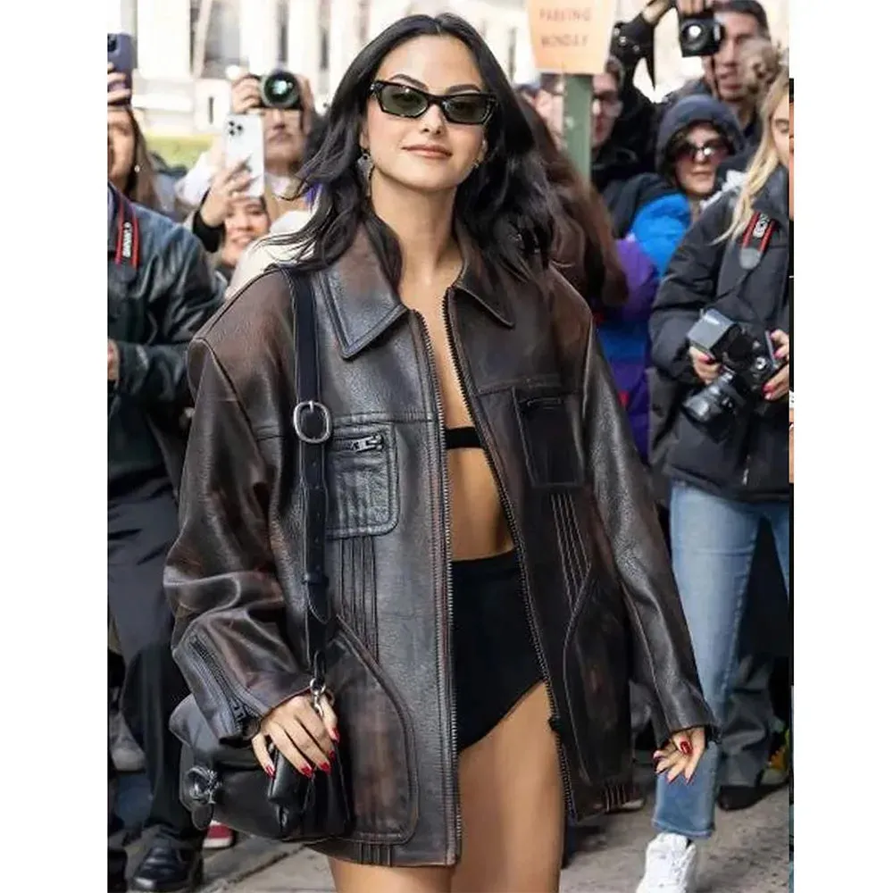 Camila Mendes New York Fashion Leather Jacket