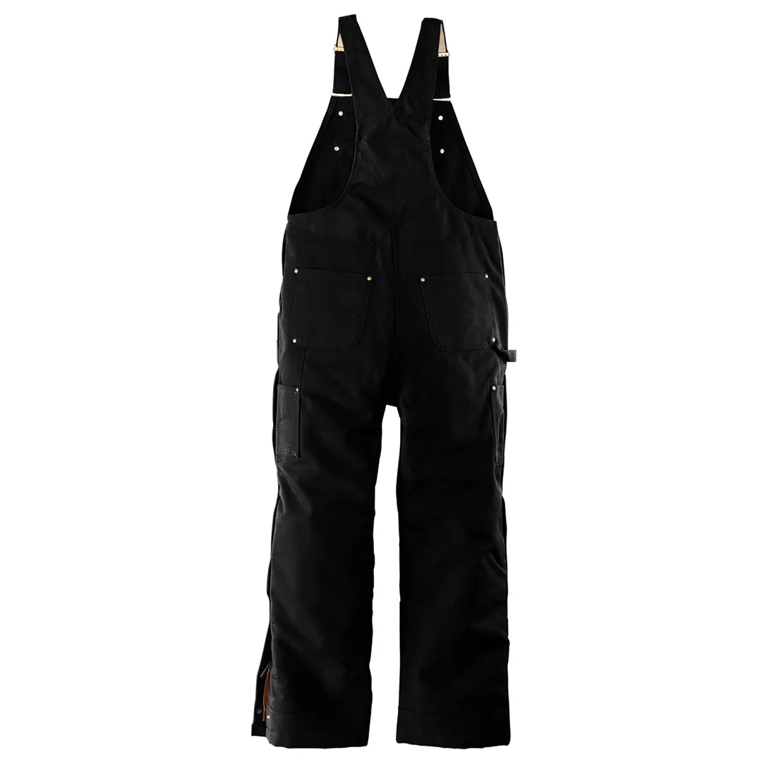 CARHARTT FIRM DUCK INSULATED BIB OVERALLS BLACK