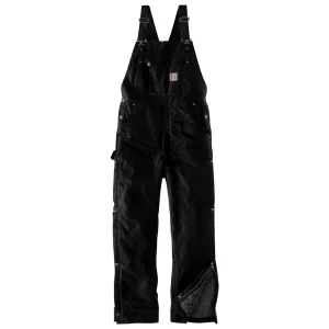 CARHARTT FIRM DUCK INSULATED BIB OVERALLS BLACK