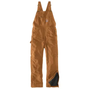 CARHARTT FIRM DUCK INSULATED BIB OVERALLS BROWN