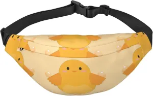 cartoon chick Boys large waist bag, travel crossbody waist bag, suitable for enjoying sports, running, cycling, travel, fishing