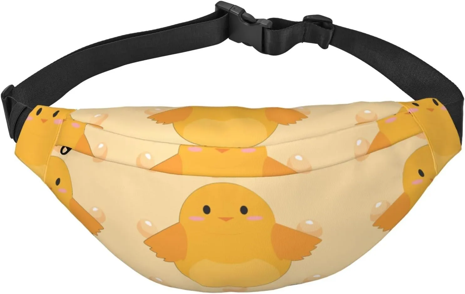 cartoon chick Boys large waist bag, travel crossbody waist bag, suitable for enjoying sports, running, cycling, travel, fishing