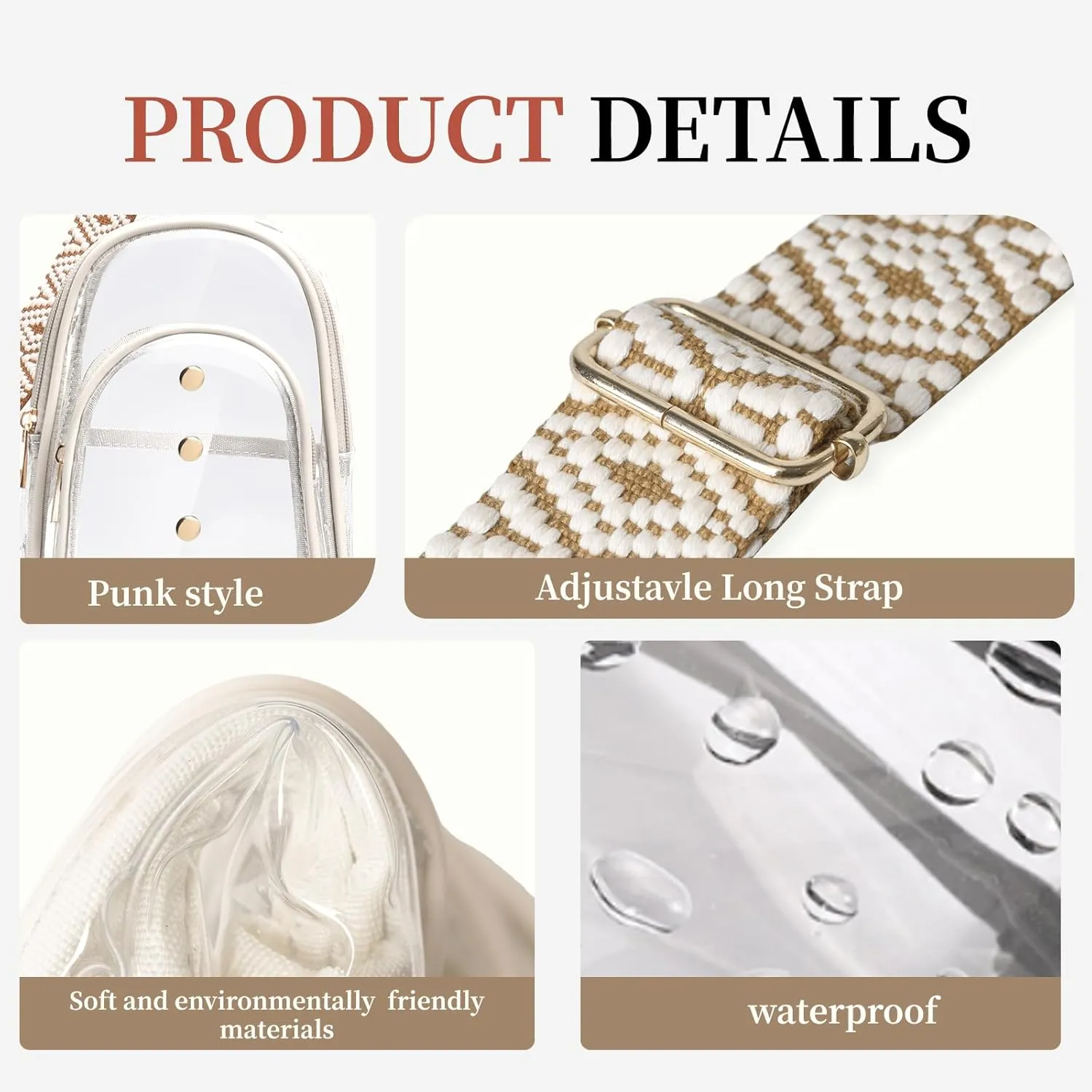 Clear Sling Bag for Stadium Events, Crossbody Bag for Women - Stadium Approved