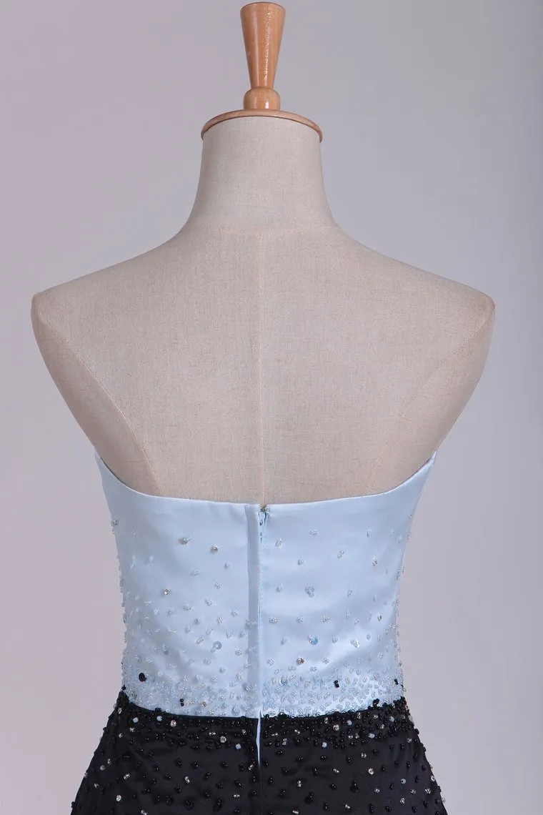 Column Sweetheart Cocktail Dresses With Beading Short/Mini
