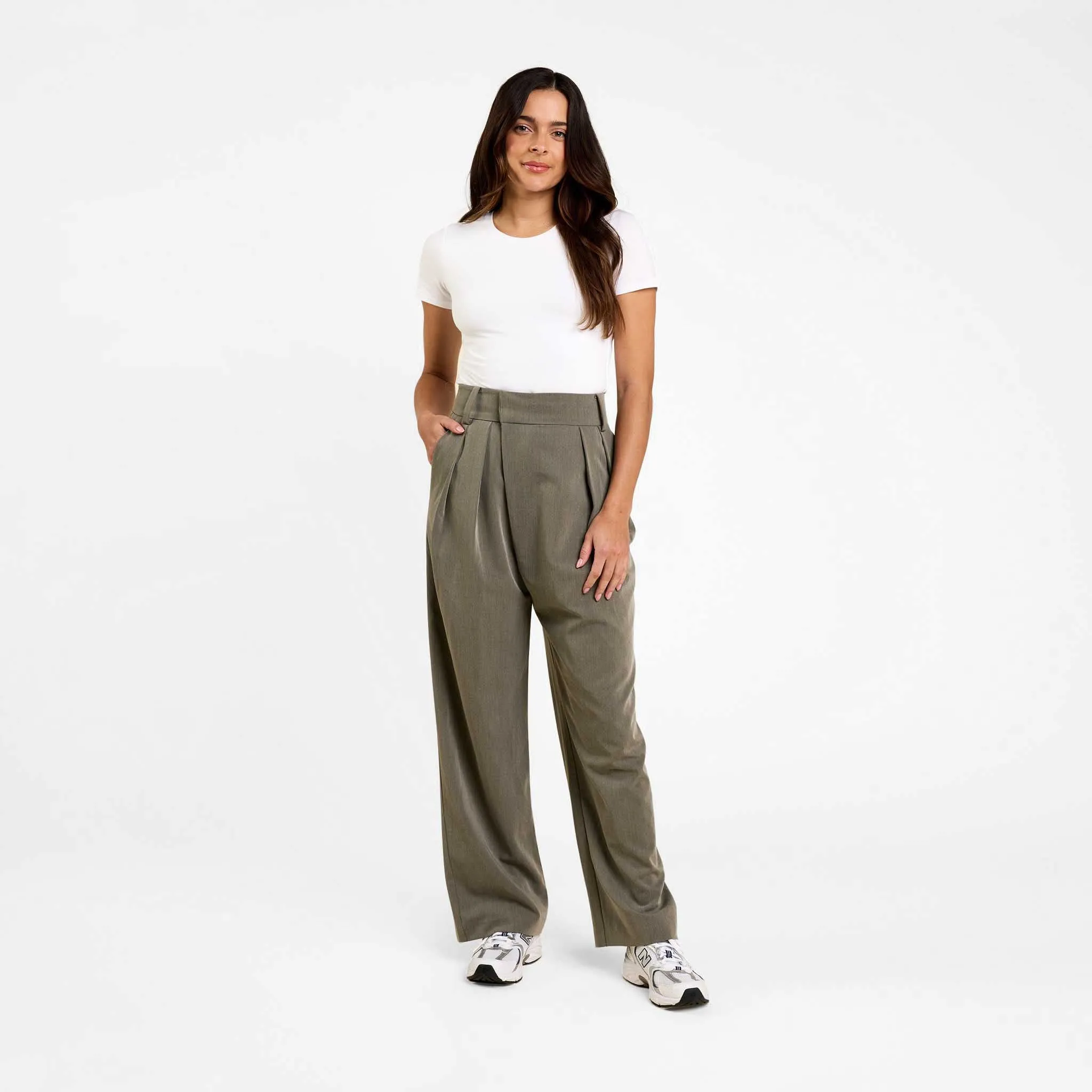 Cotton Stretch Classic Crewneck Tee | White