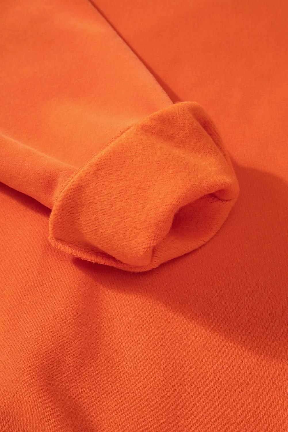 Cozy russet orange fleece sweatshirt