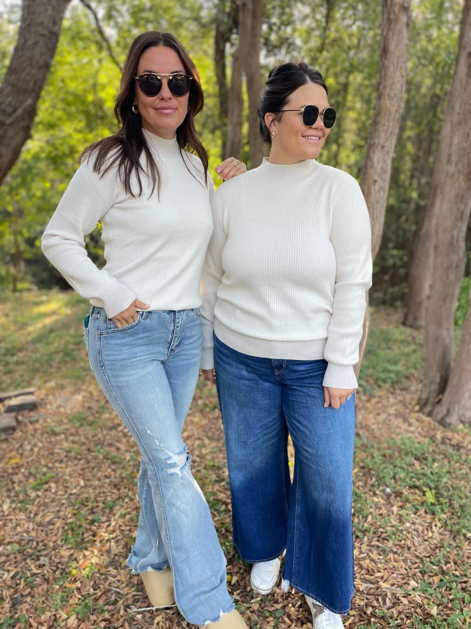 Cuddle Up Fleece Lined Sweater in Beige