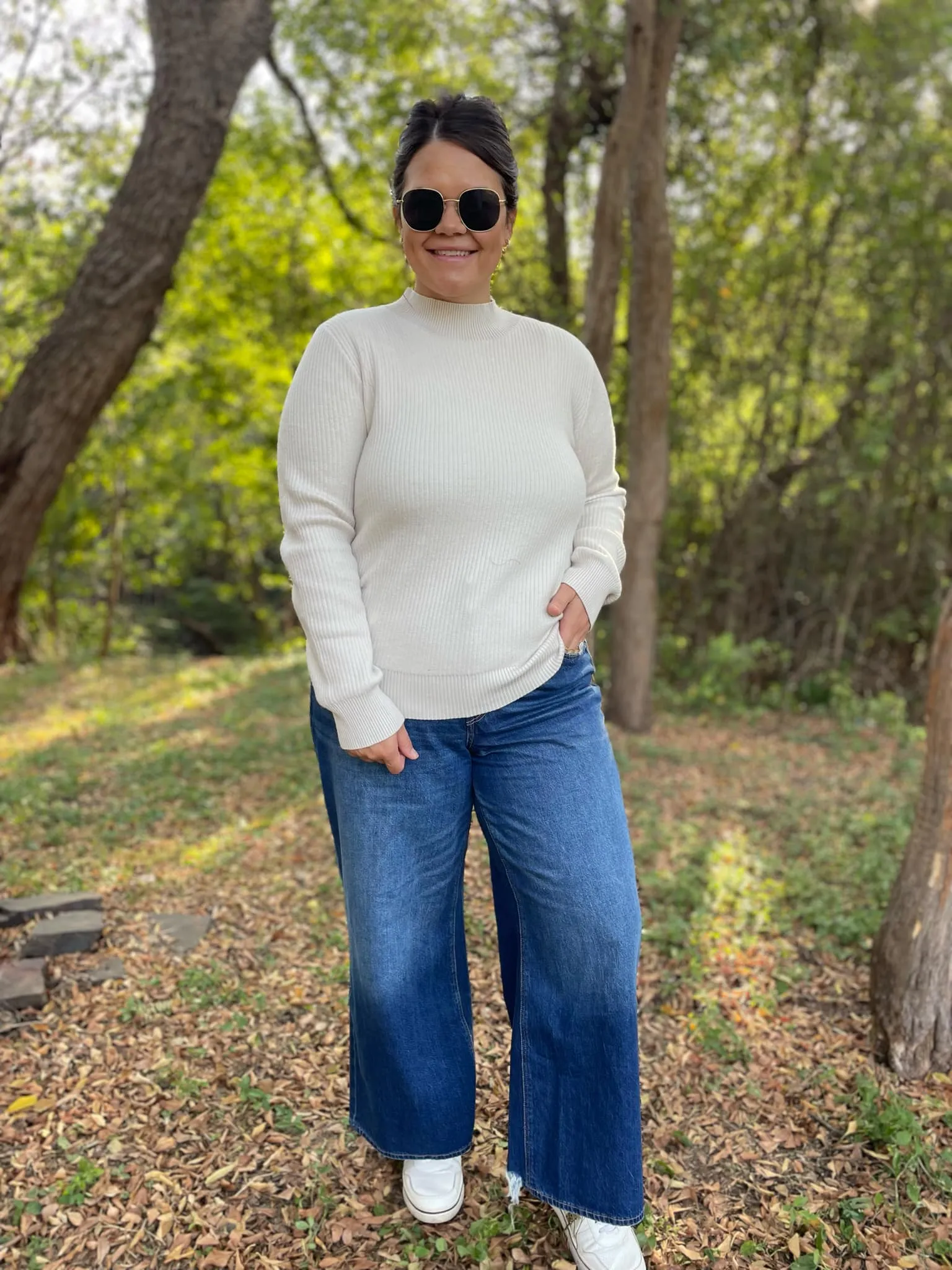 Cuddle Up Fleece Lined Sweater in Beige