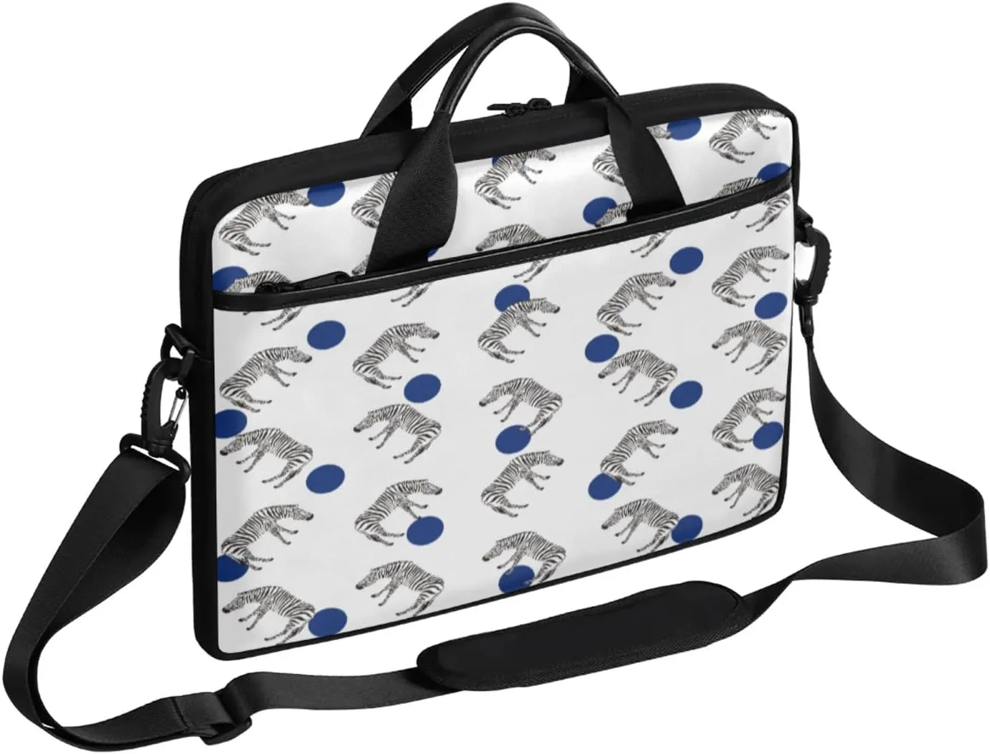 Cute Abstract Zebras Dots Laptop Case Bag with Detachable Strap Waterproof Laptop Bag Notebook Carrying Case 15.6 inch Laptop Sleeve Bag for Men Women Work Travel
