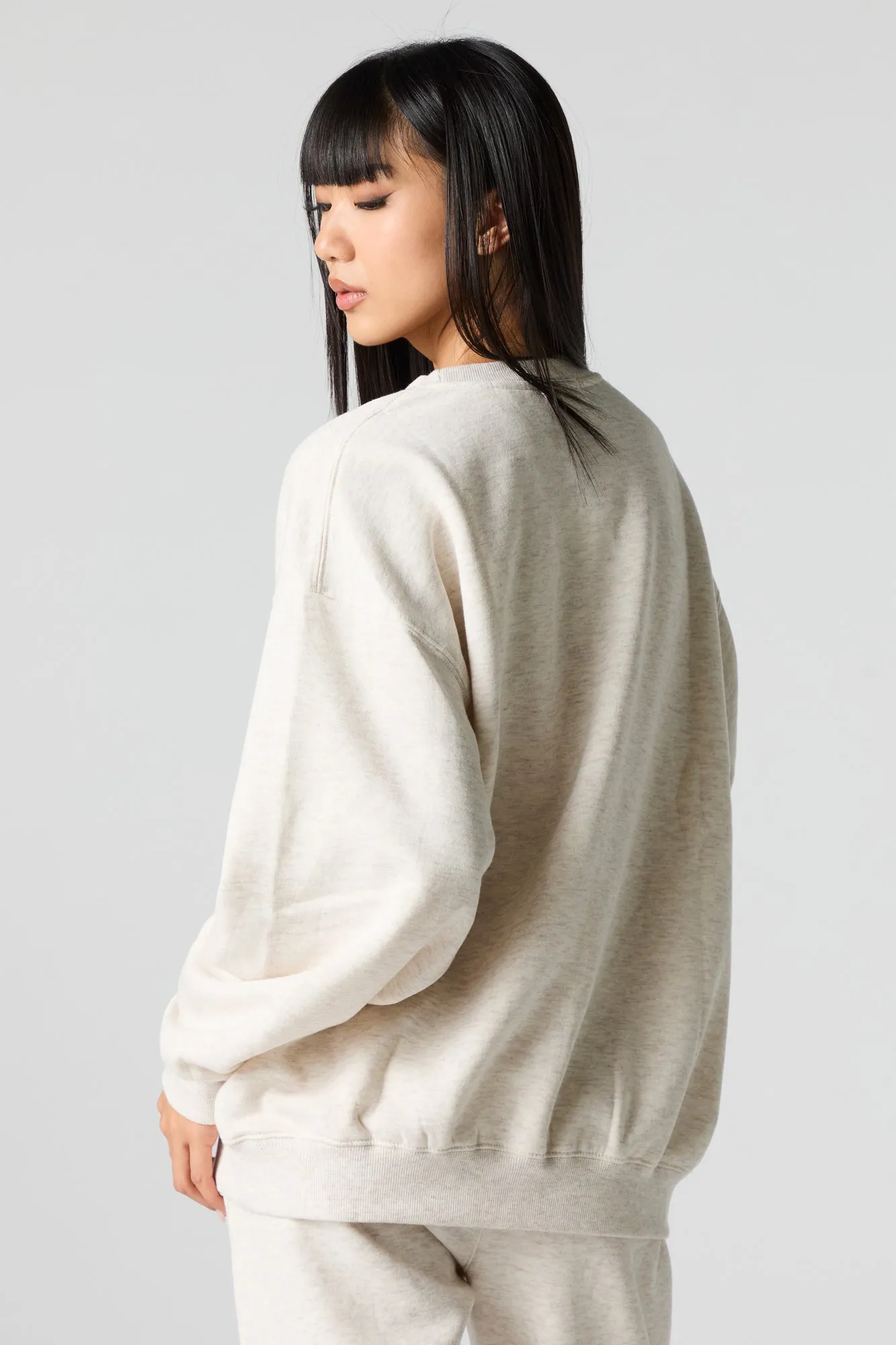 Cutesy Graphic Fleece Sweatshirt