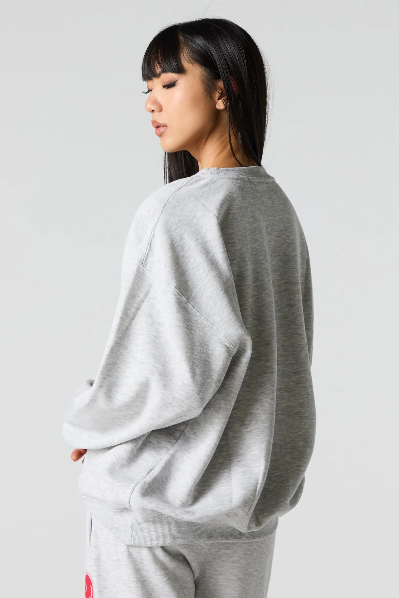 Cutesy Graphic Fleece Sweatshirt