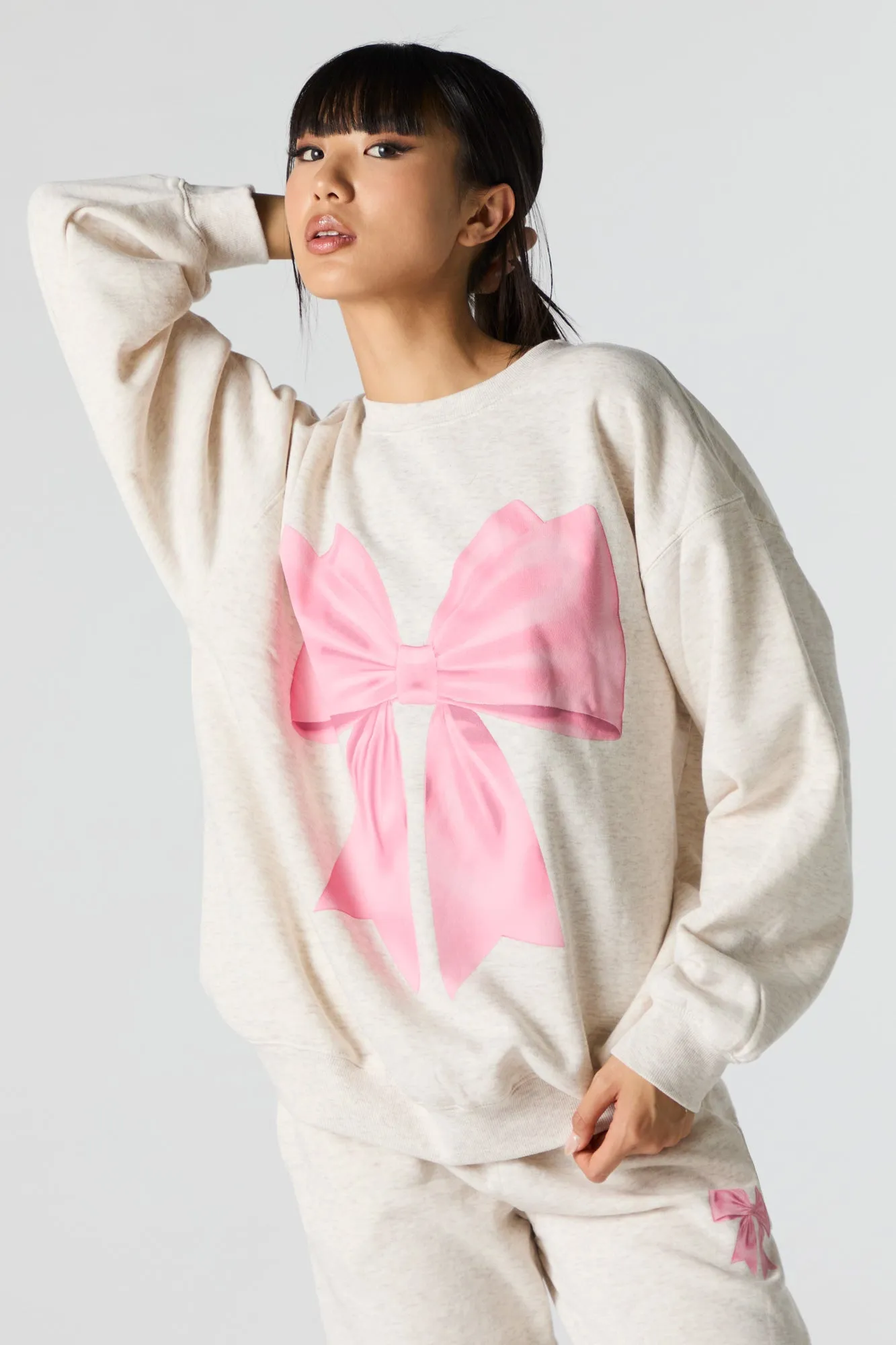 Cutesy Graphic Fleece Sweatshirt