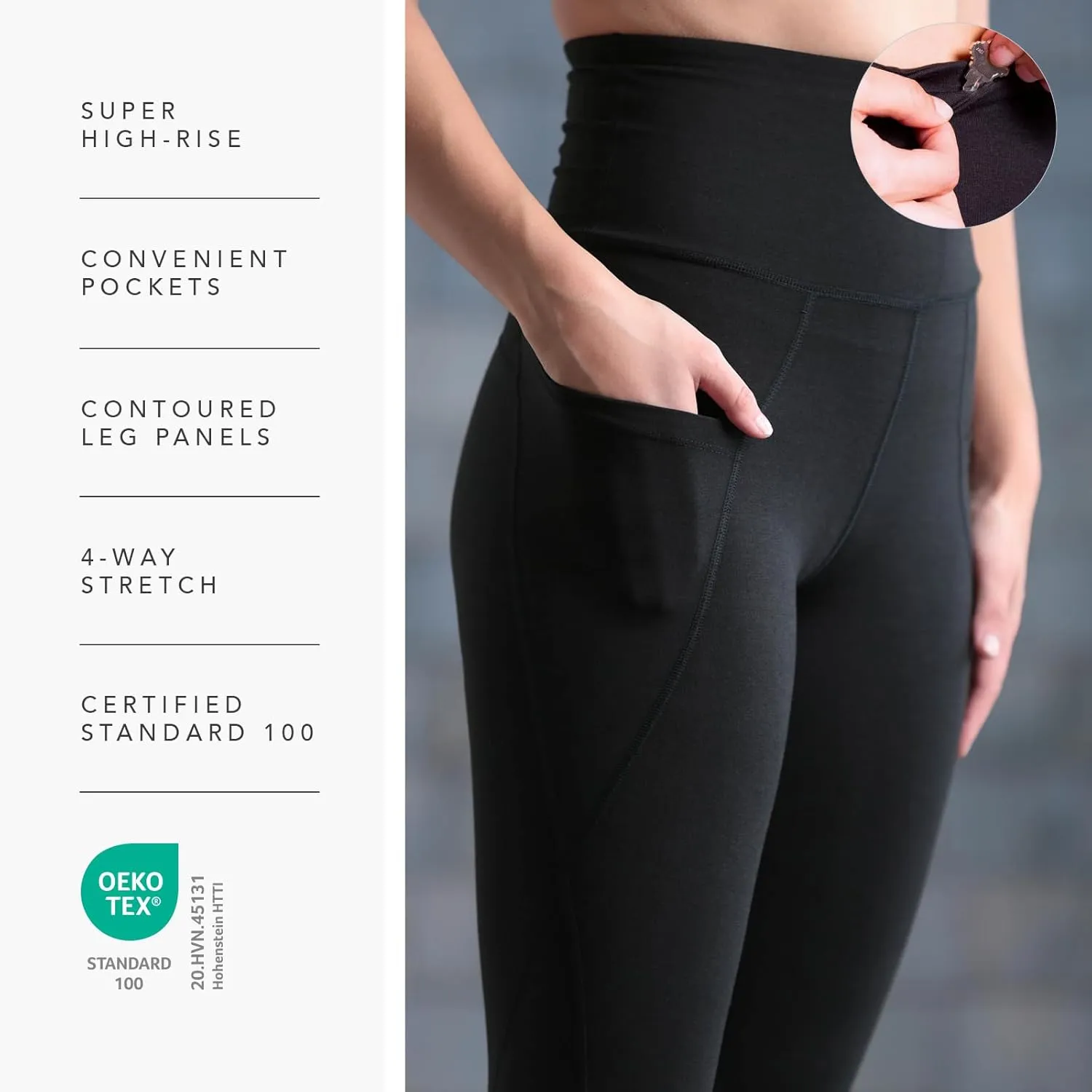 Fishers Finery Ecofabric Active Workout Legging High Waist Yoga Pant