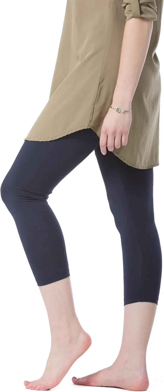 Fishers Finery Ecofabric Capri Legging; Casual Lounge Legging