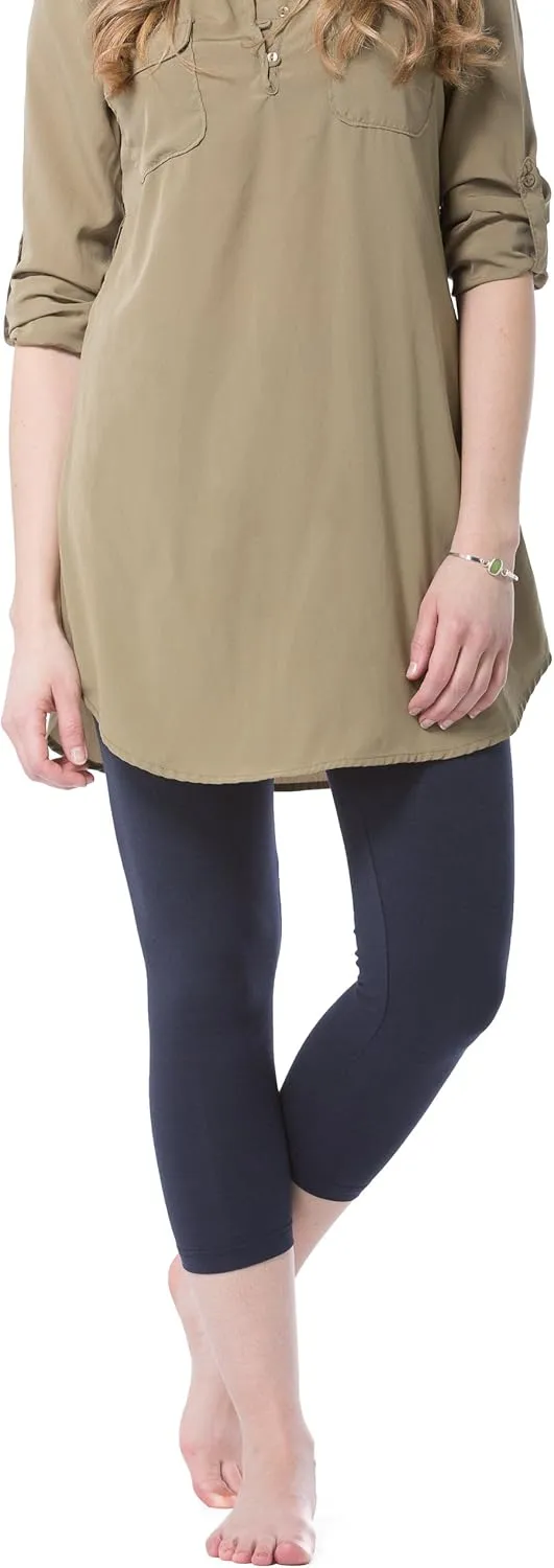 Fishers Finery Ecofabric Capri Legging; Casual Lounge Legging