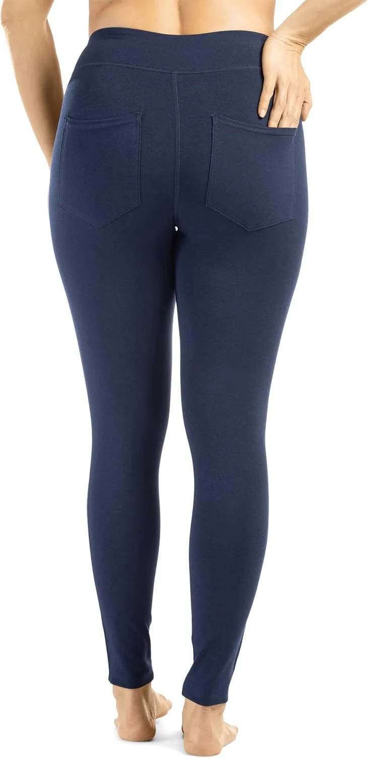 Fishers Finery Women's Ecofabric Ankle Length Legging with Back Pockets