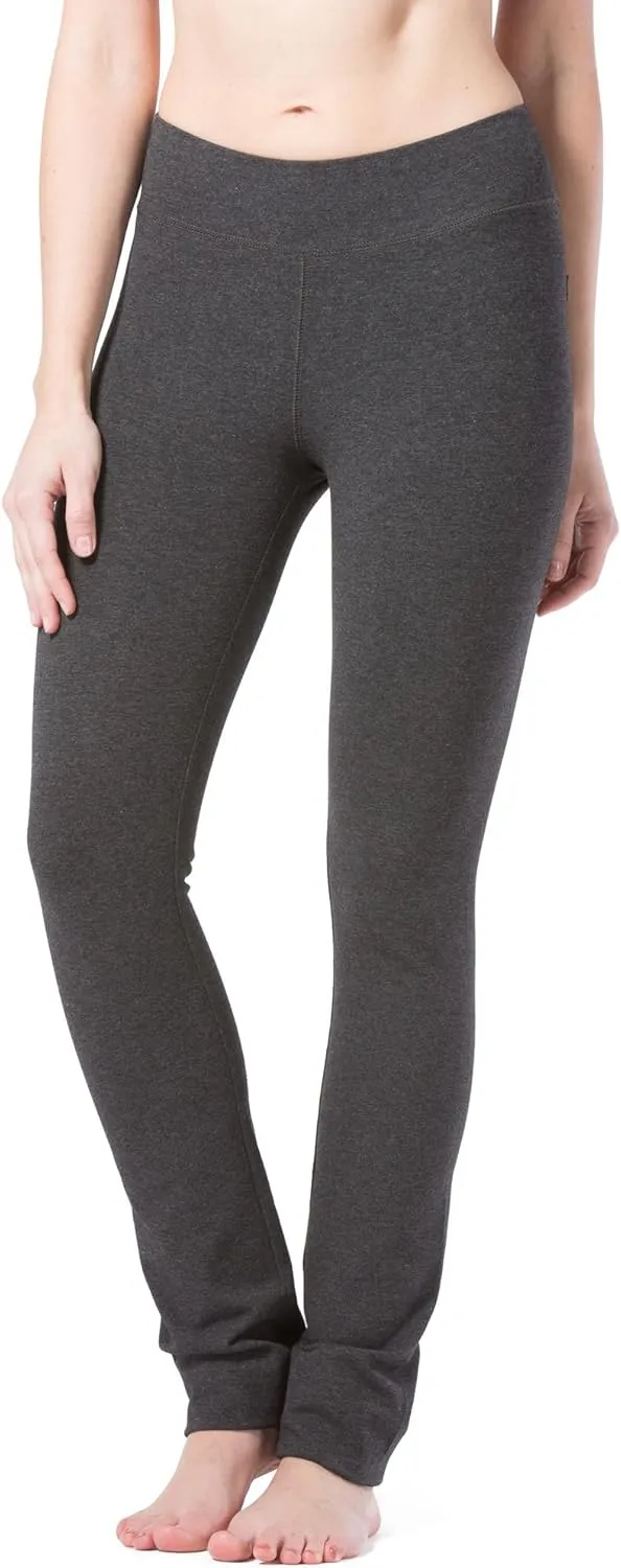 Fishers Finery Women's Ecofabric Straight Leg Yoga Pant with Back Pockets