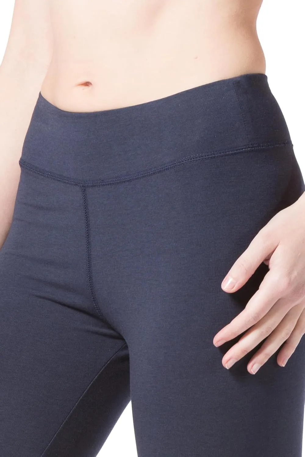 Fishers Finery Women's Ecofabric Straight Leg Yoga Pant with Back Pockets