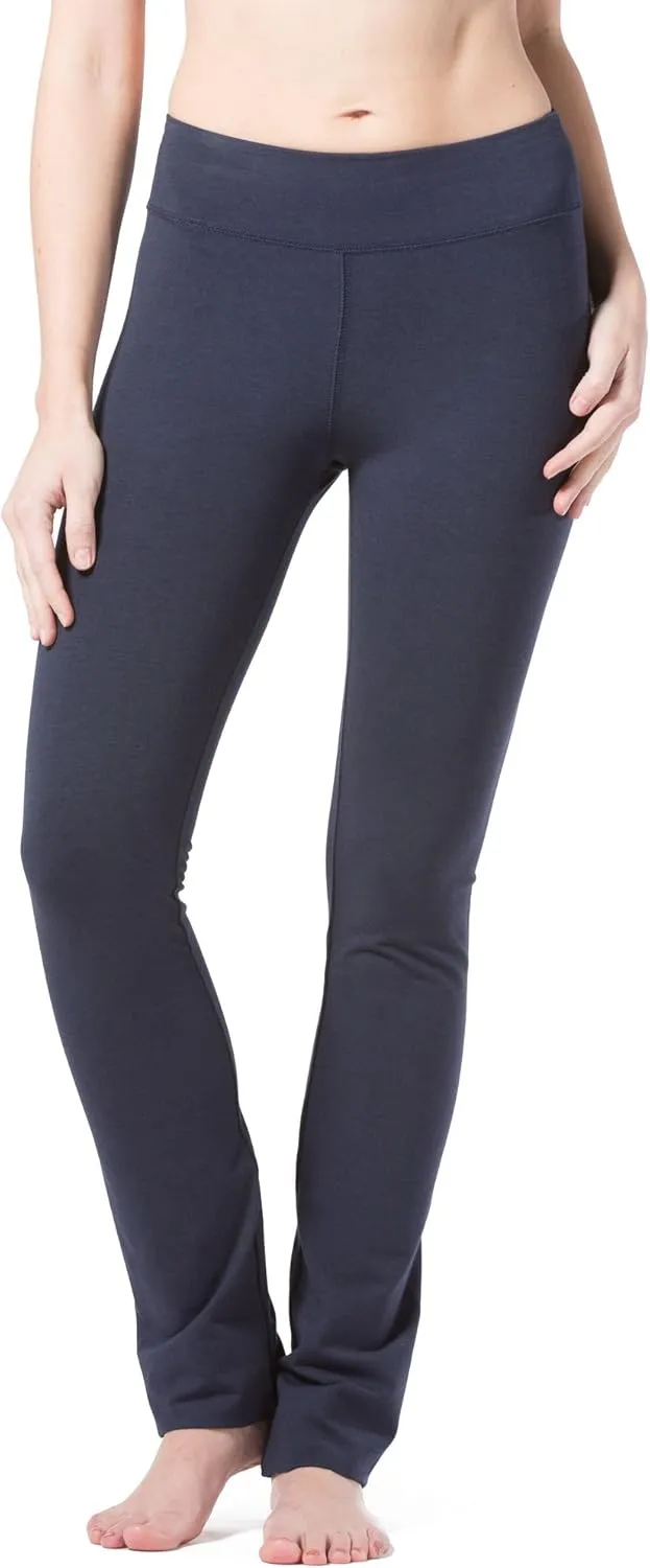Fishers Finery Women's Ecofabric Straight Leg Yoga Pant with Back Pockets