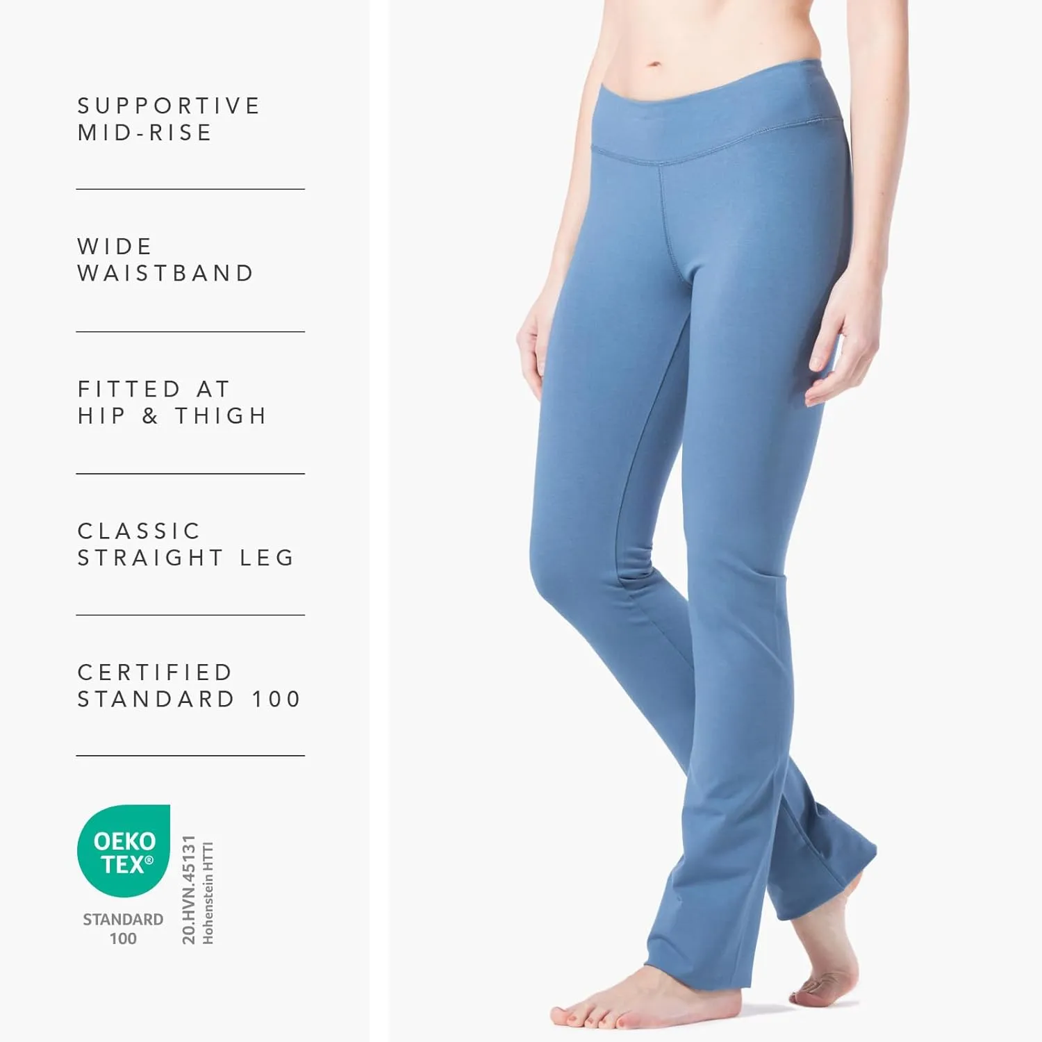 Fishers Finery Women's Ecofabric Straight Leg Yoga Pant