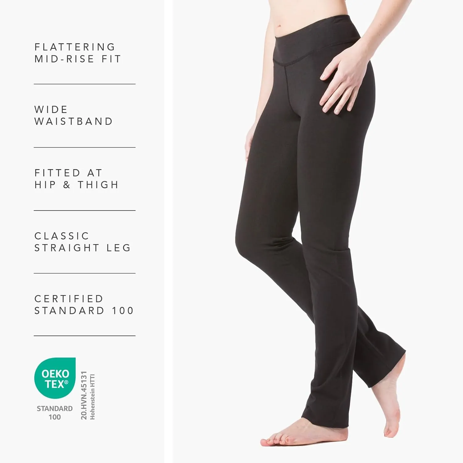 Fishers Finery Women's Ecofabric Straight Leg Yoga Pant
