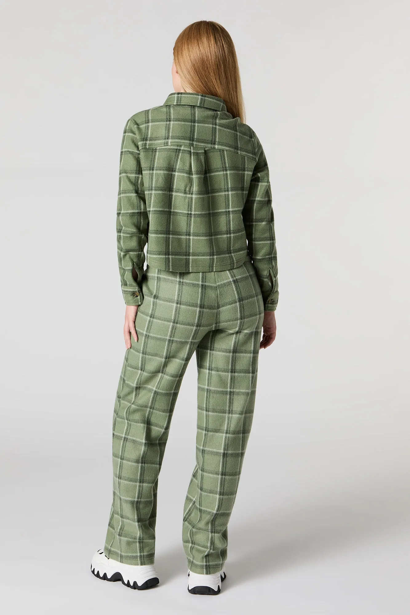 Fleece Drawstring Wide Leg Pant
