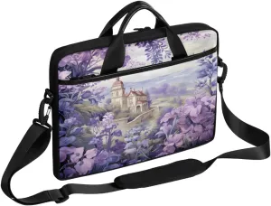 Flower Castle Watercolour Laptop Case Bag with Detachable Strap Waterproof Laptop Bag Notebook Carrying Case 15.6 inch Laptop Sleeve Bag for Men Women Work Travel