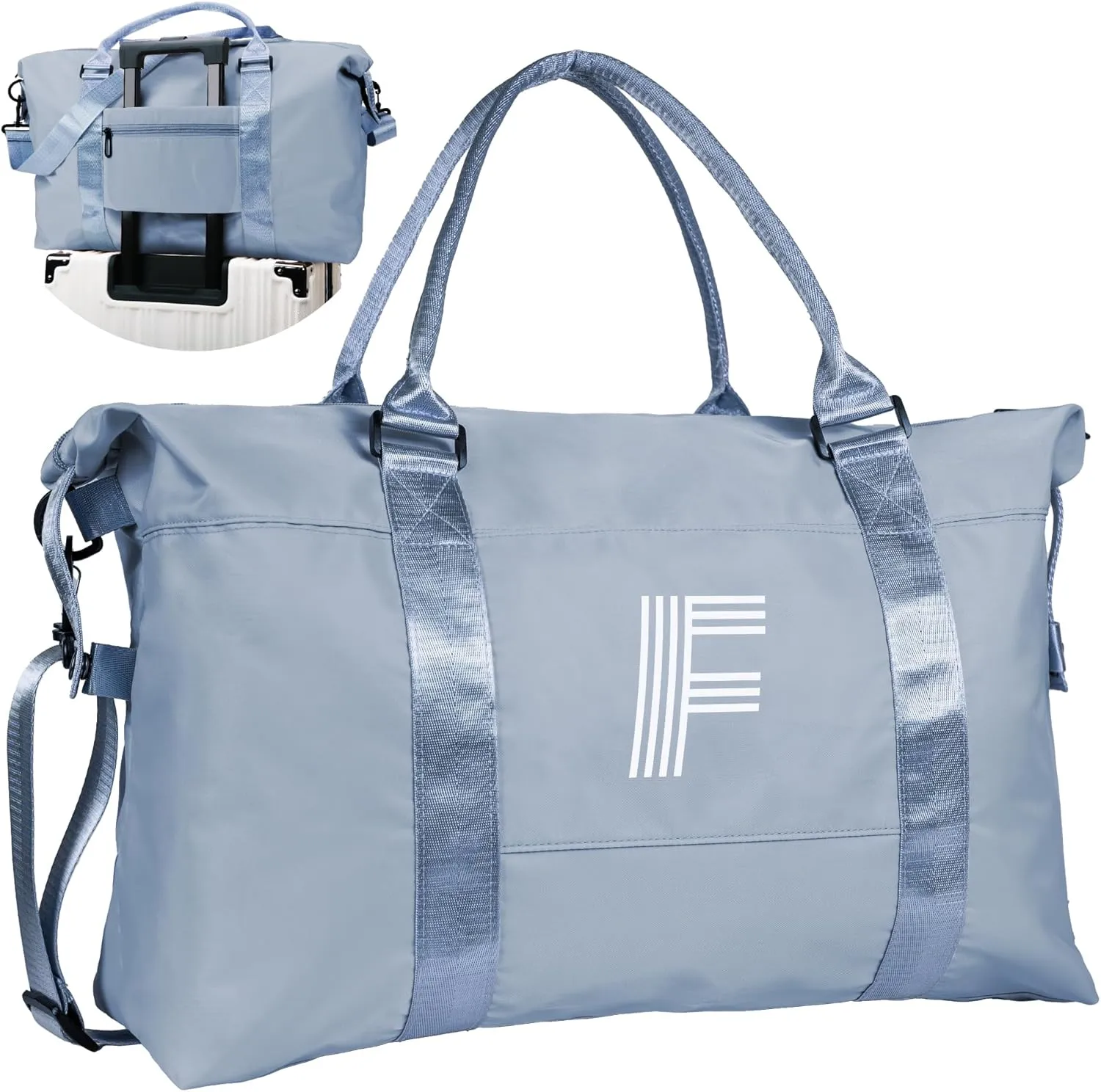 Gifts for Girls - 5 6 7 8 9 10 11 12 13 14 15 16 Year Old,Daughter Gift from Mom, Initial Travel Duffel Bag, Weekender Bag, Niece Gifts graduate gifts for her Birthday Gifts (Letter F)
