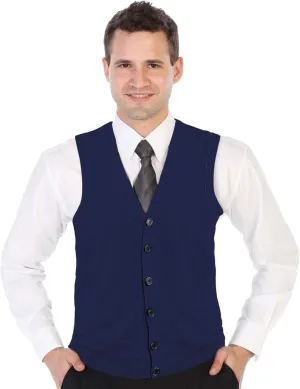 Gioberti Mens V-Neck Button Down Knitted Cardigan Vest